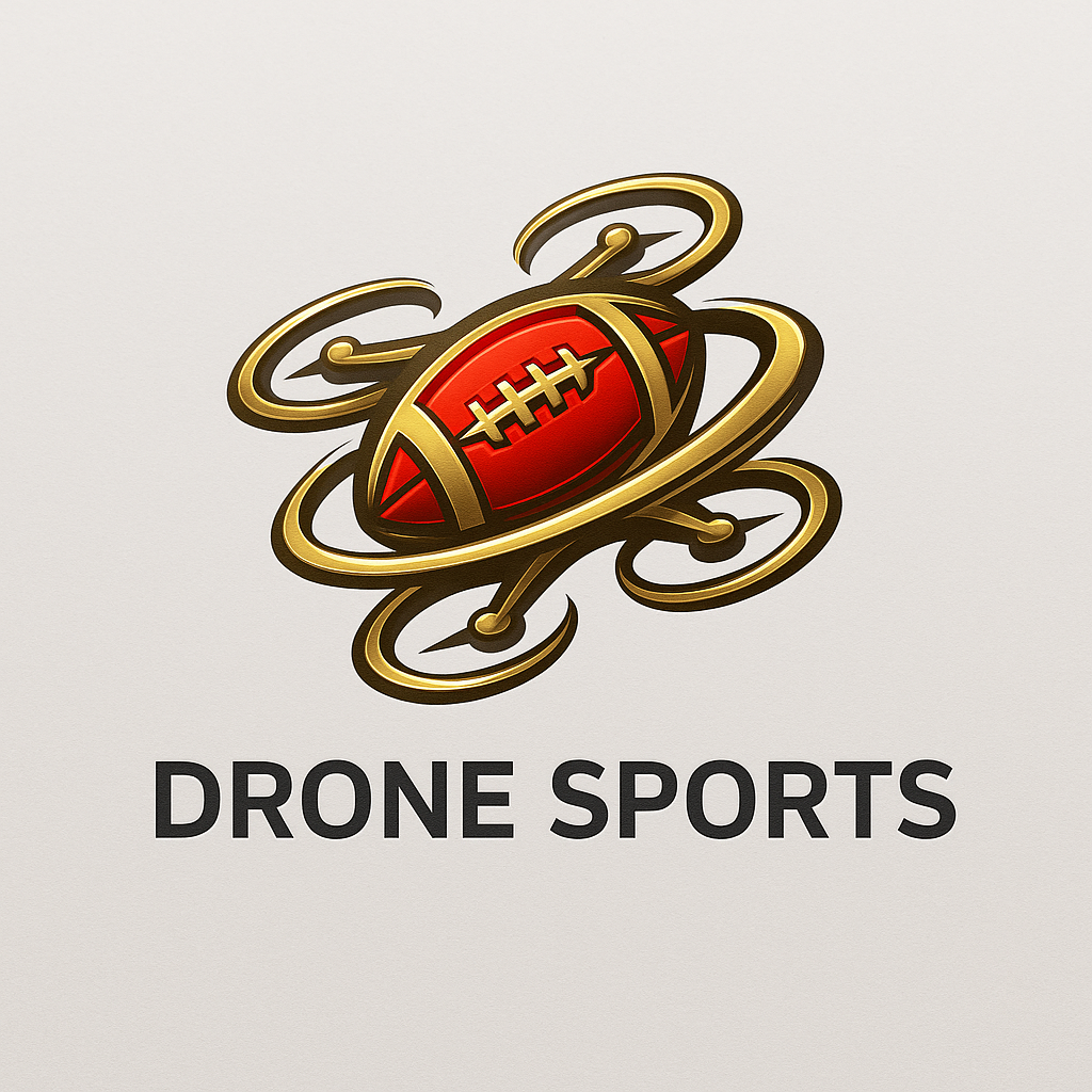a futuristic drone holding a football