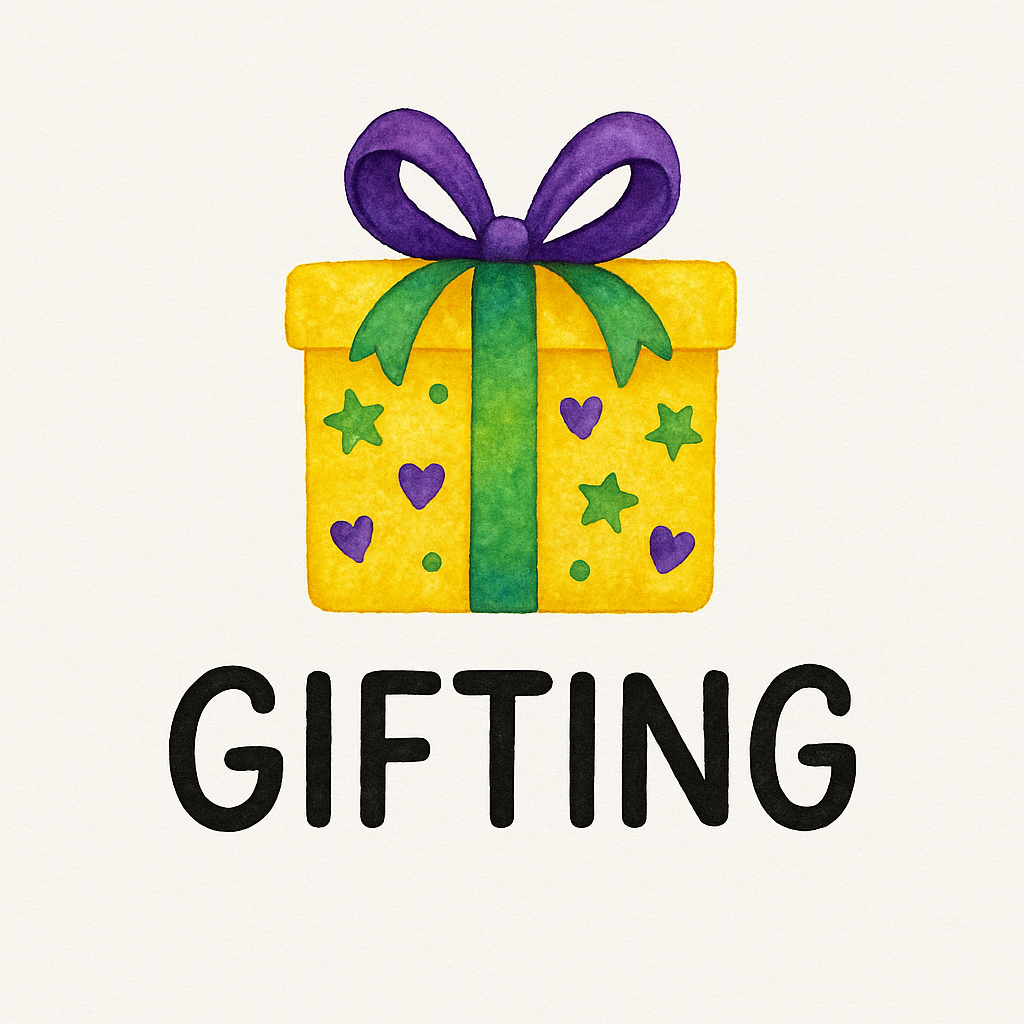 a watercolor gift logo yellow