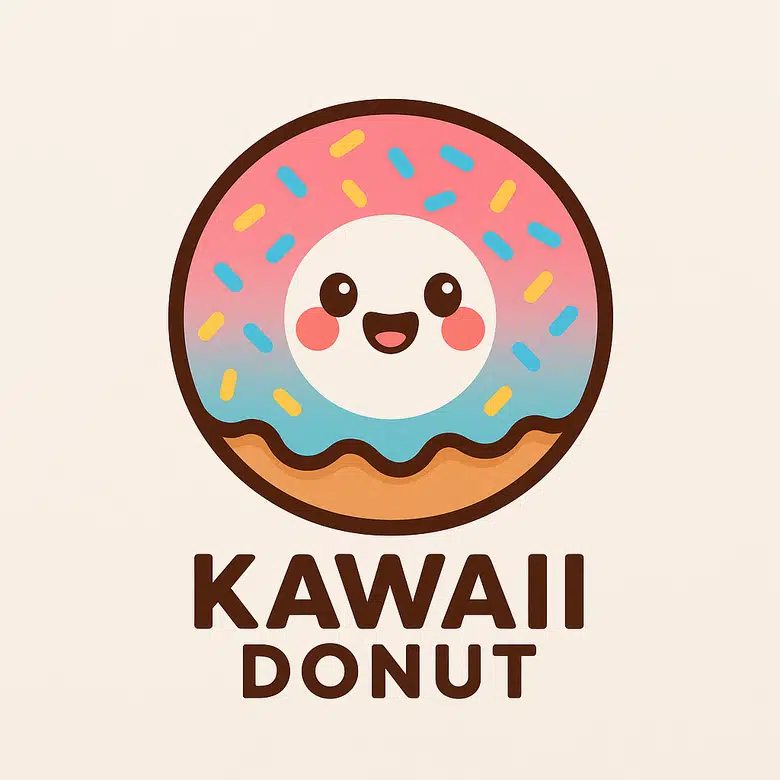 kawaii donut logo