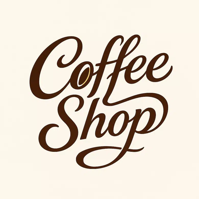 Hand-lettered coffee shop logo 03