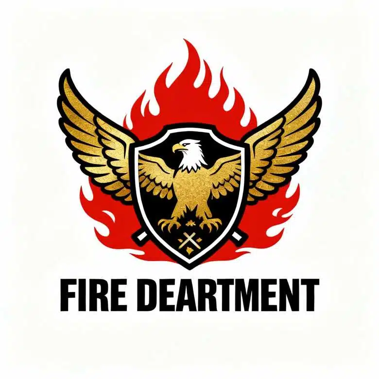 fire department logo with eagle4
