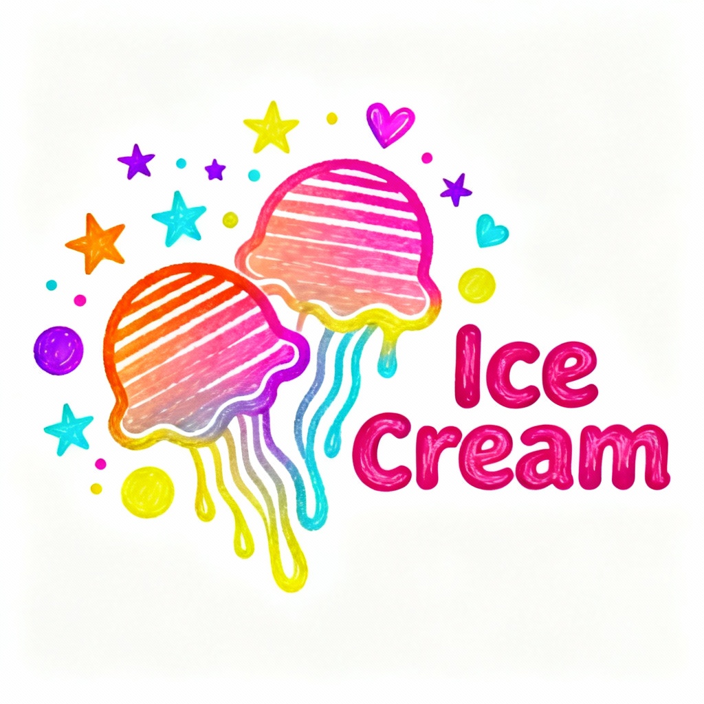 hand-drawn ice-cream logo 3