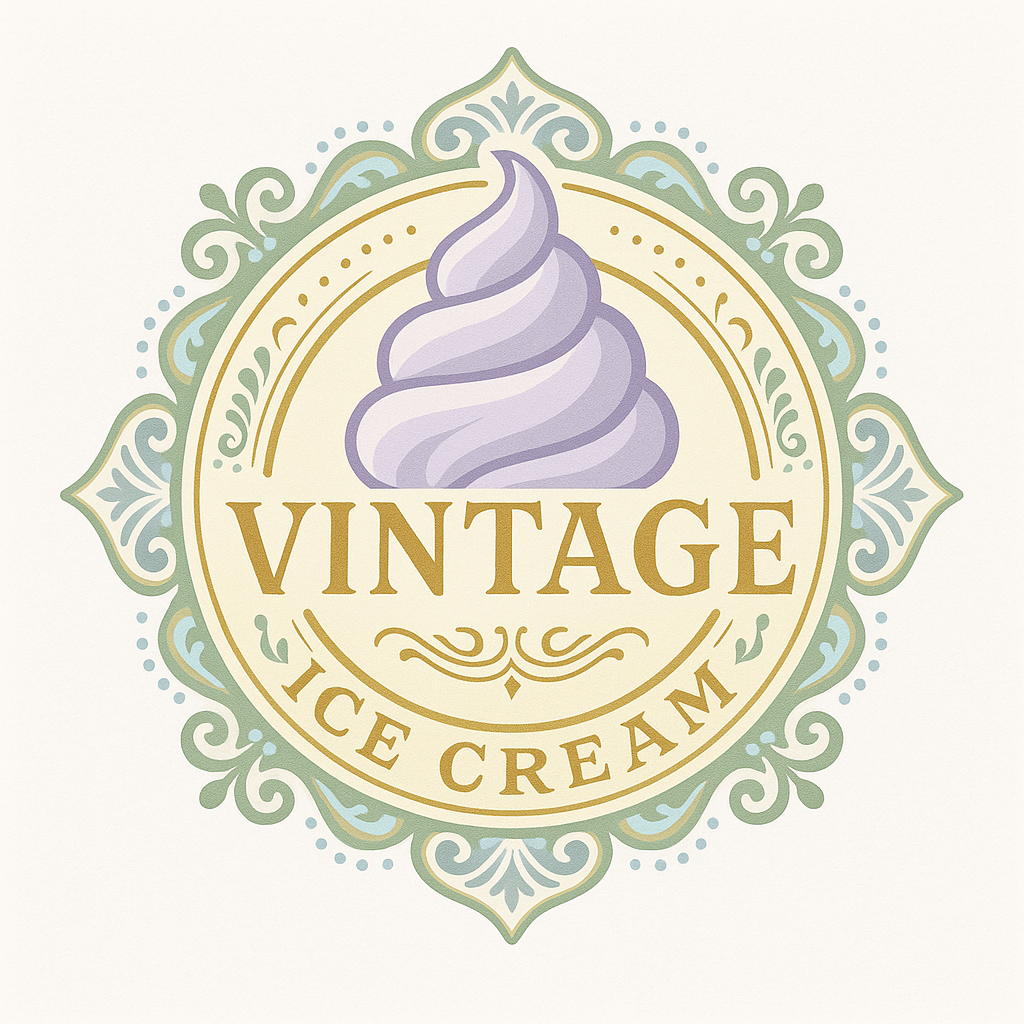 vintage badge-style ice-cream logo 1