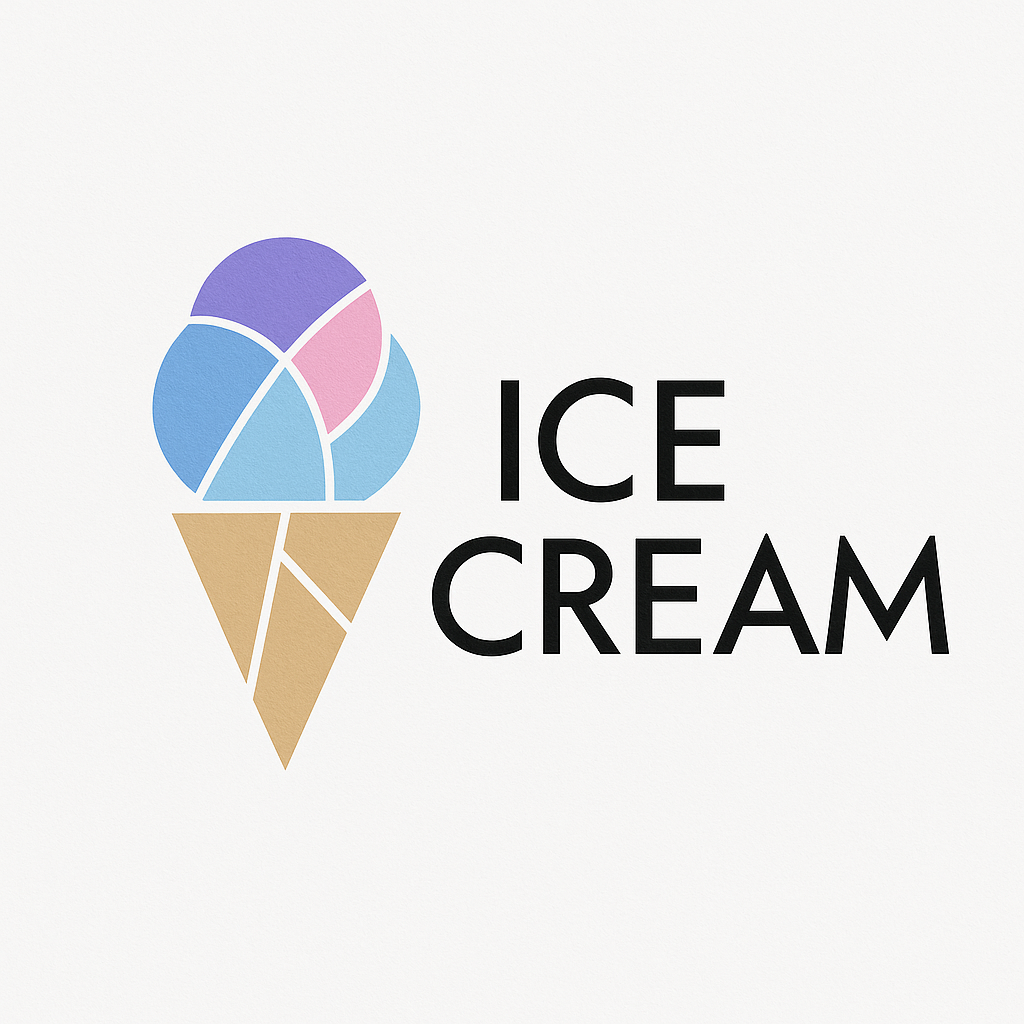 modern geometric ice-cream logo 1