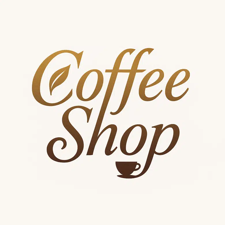 Hand-lettered coffee shop logo 01