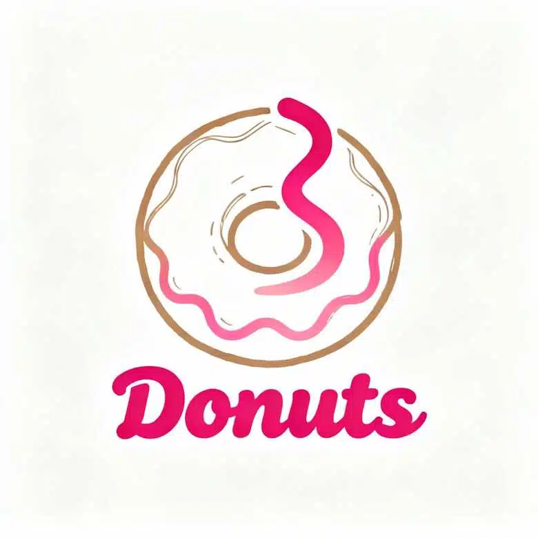 a hand-drawn sketch donut logo
