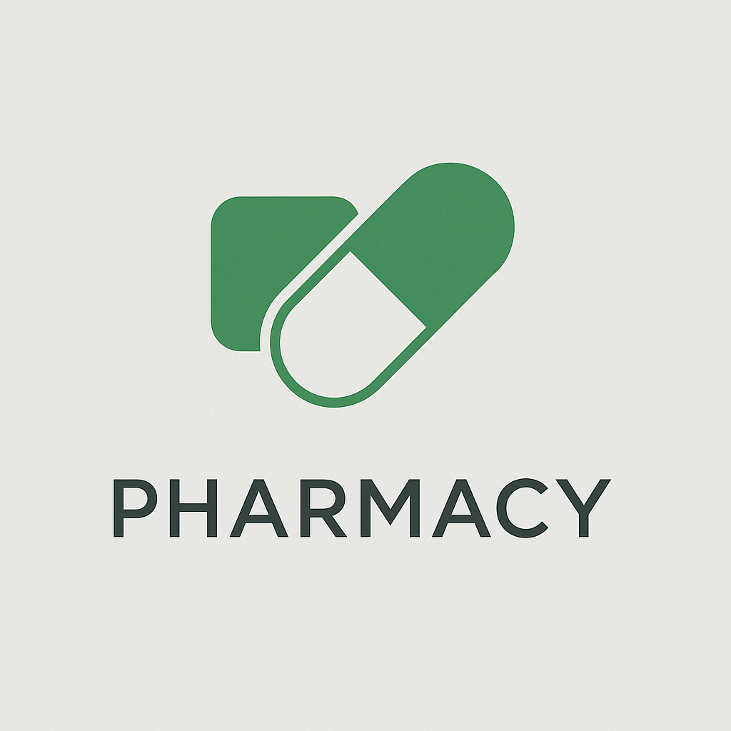 Modern flat icon pharmacy logo 03