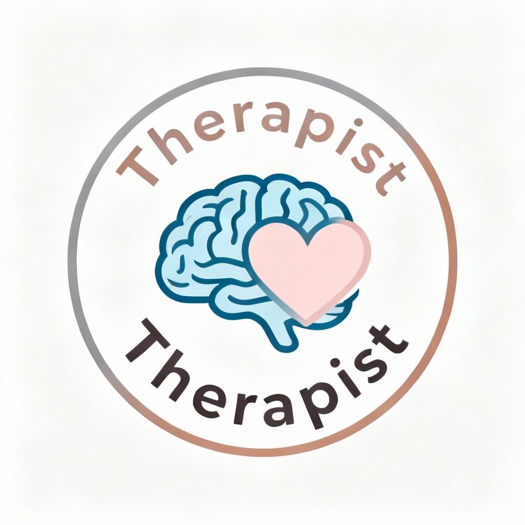 Circular emblem therapist logo