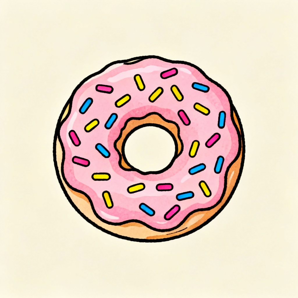 hand-drawn doughnut logo 1