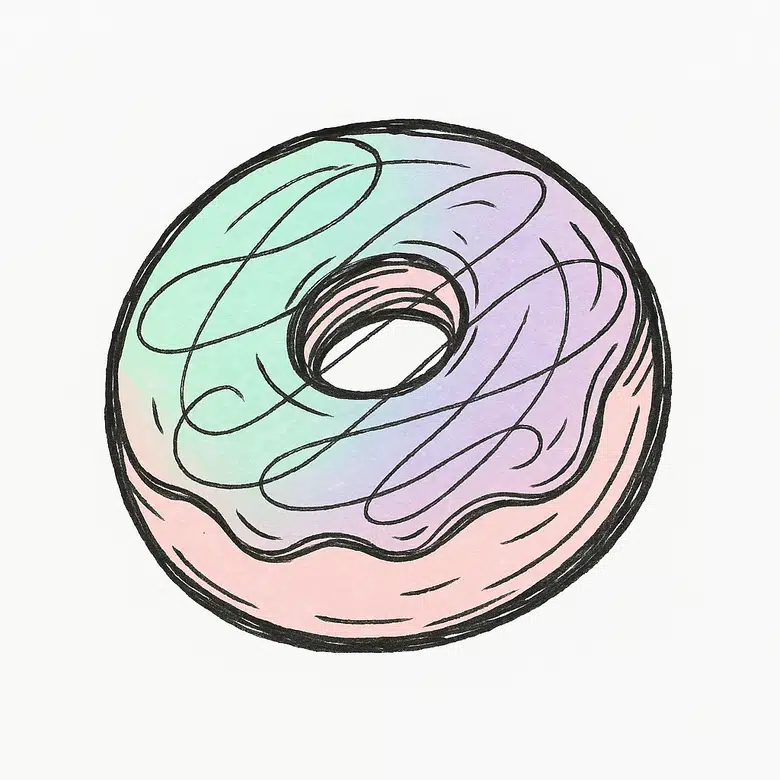 a hand-drawn sketch donut logo2