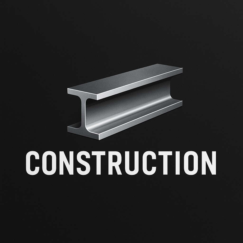  sleek metallic construction logo with 