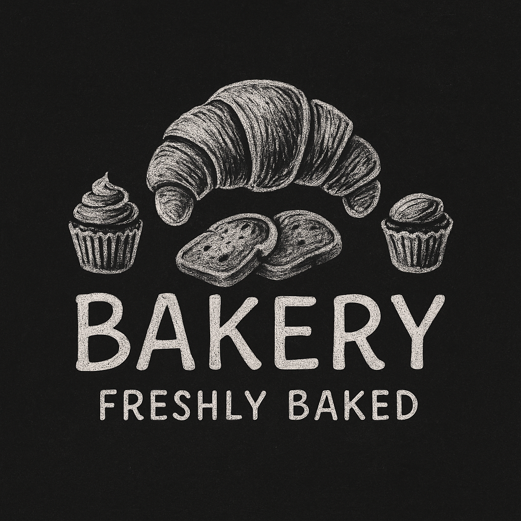 retro chalkboard-style bakery logo 1