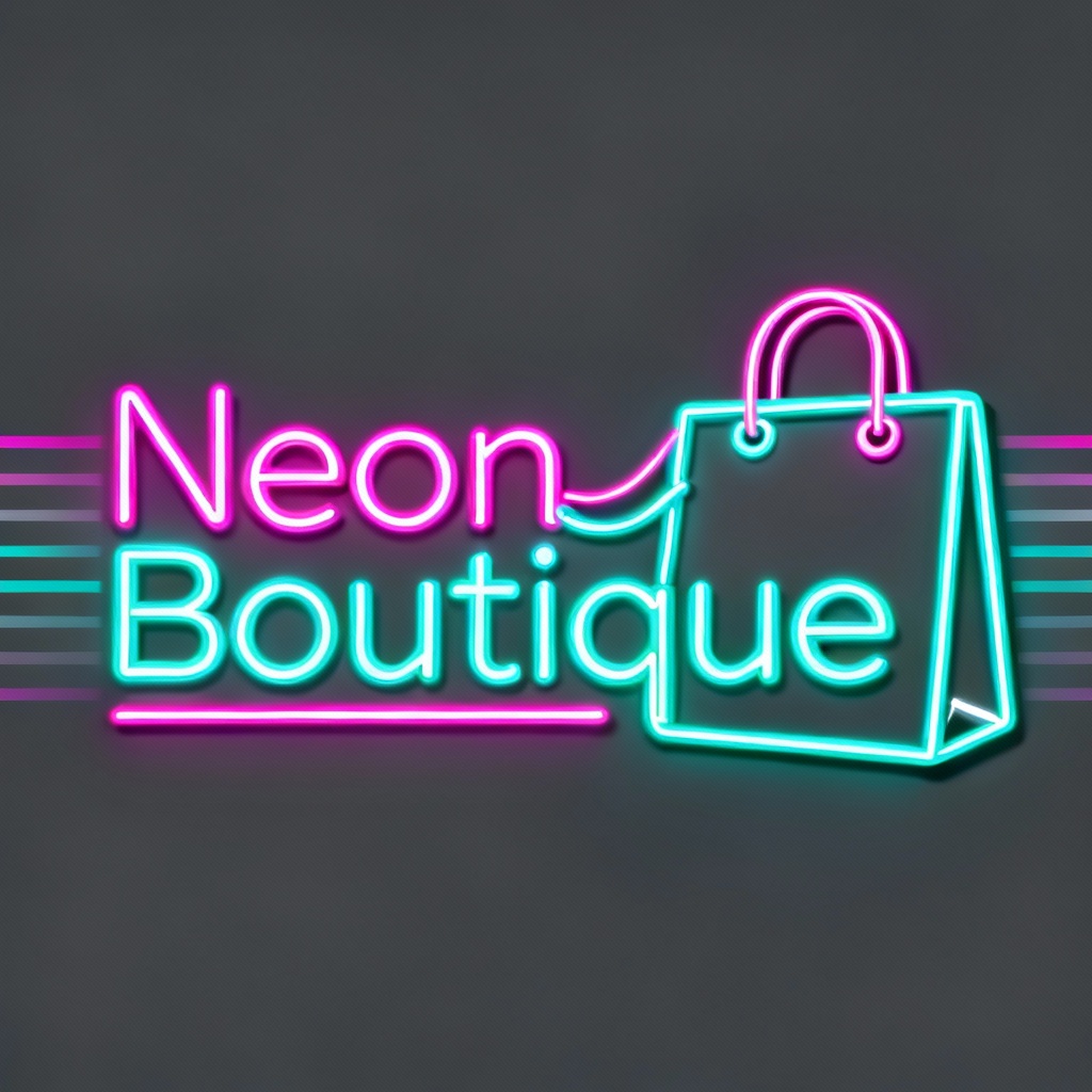 a neon boutique shop logo2