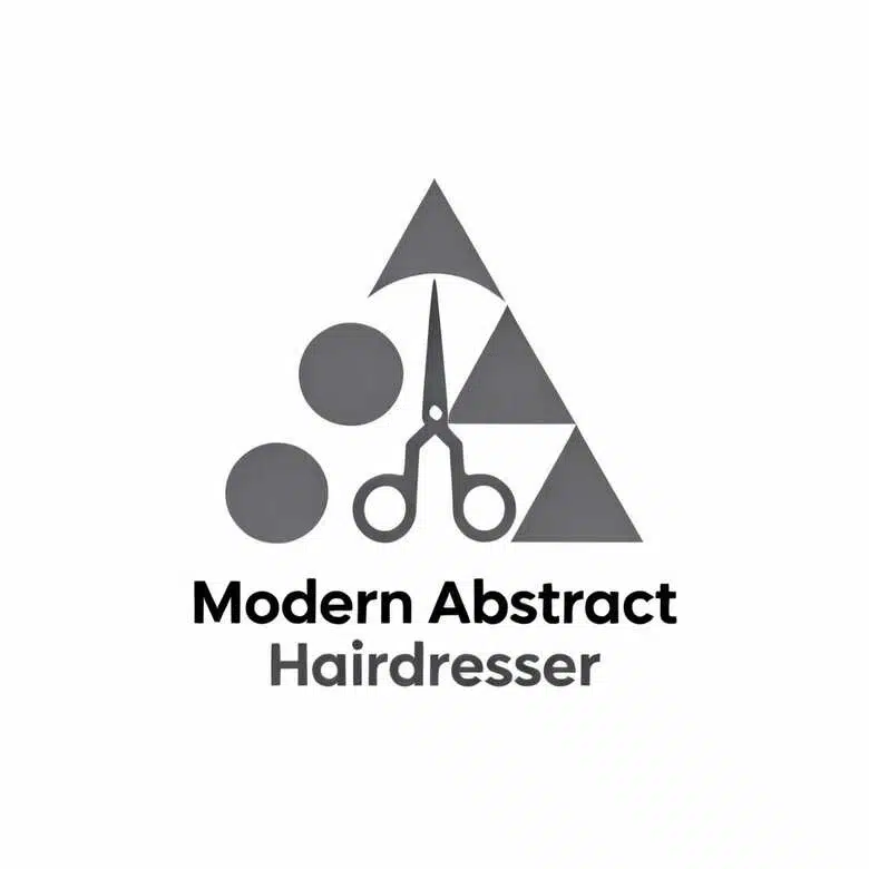 Modern abstract hairdresser logo