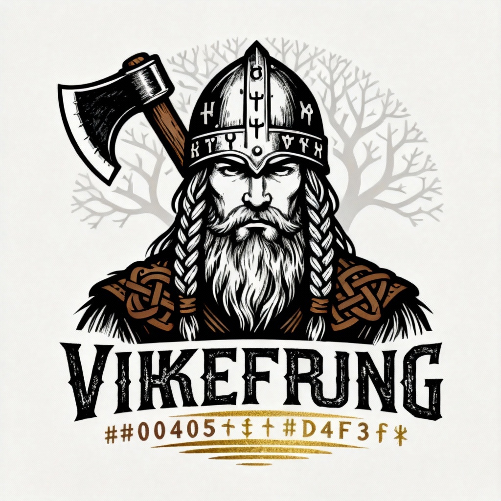 medieval Viking warrior logo 4