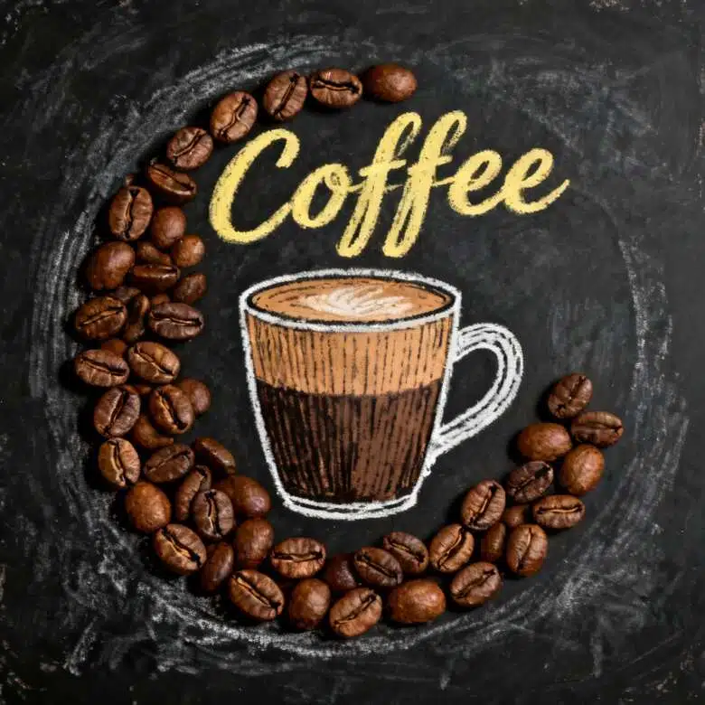 Retro chalkboard-style coffee logo 02