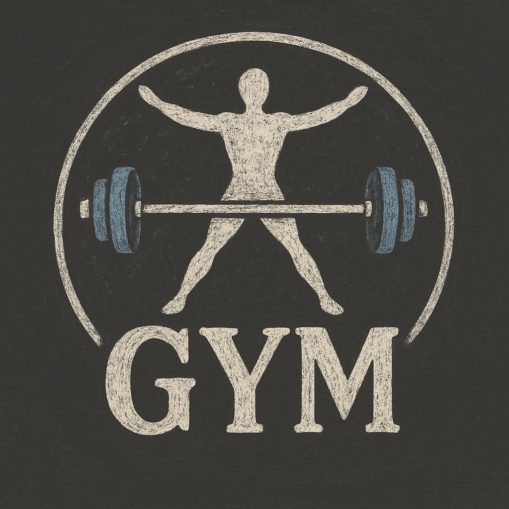 retro chalkboard-style gym logo 1