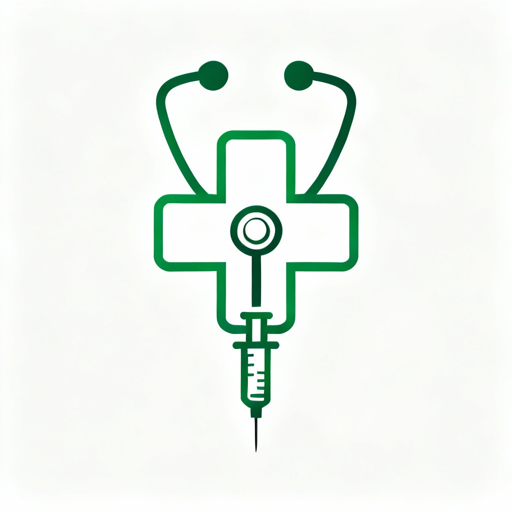 professional emblem with stethoscope,