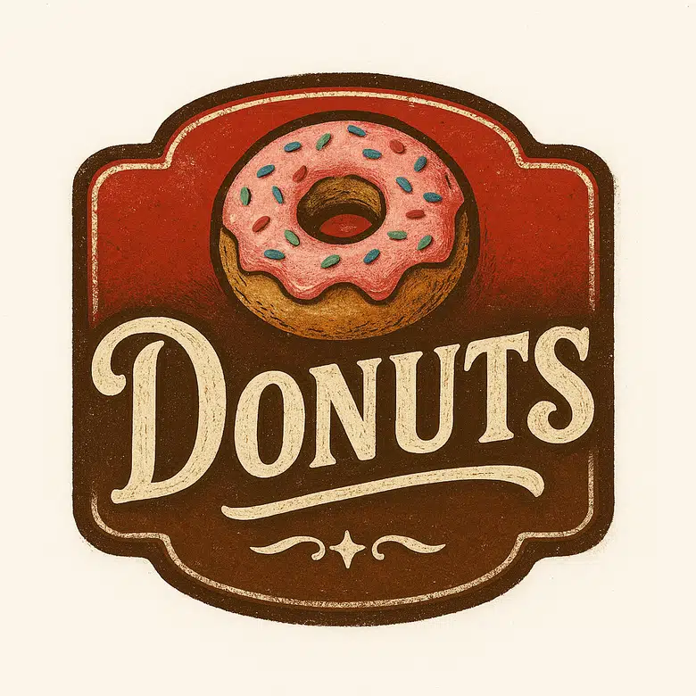 a vintage donut logo1