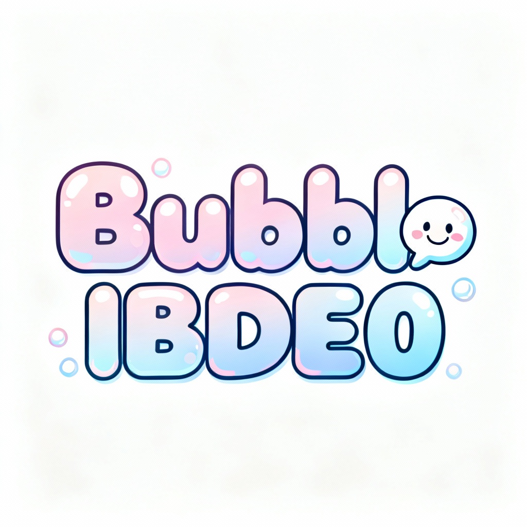 playful bubble font logo11