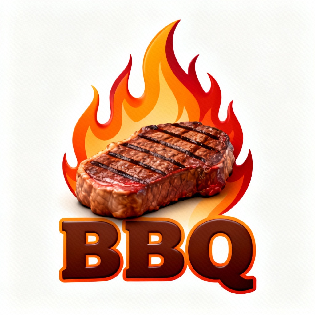 3D BBQ logo