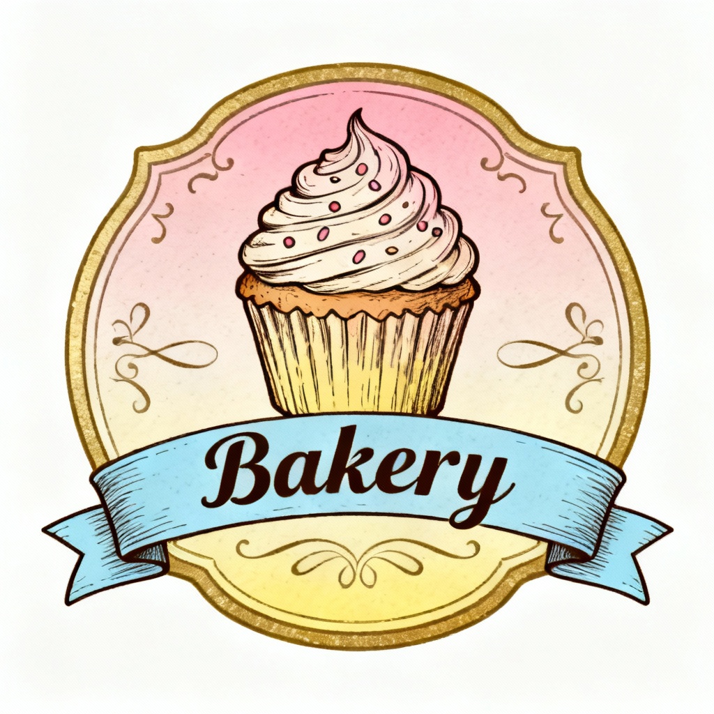 retro badge-style bakery logo 3