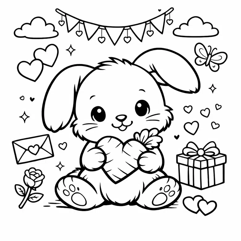 coloring pages valentines