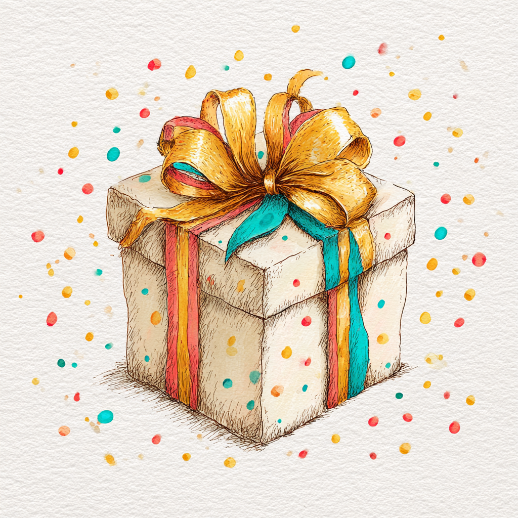 a hand-drawn gift logo3