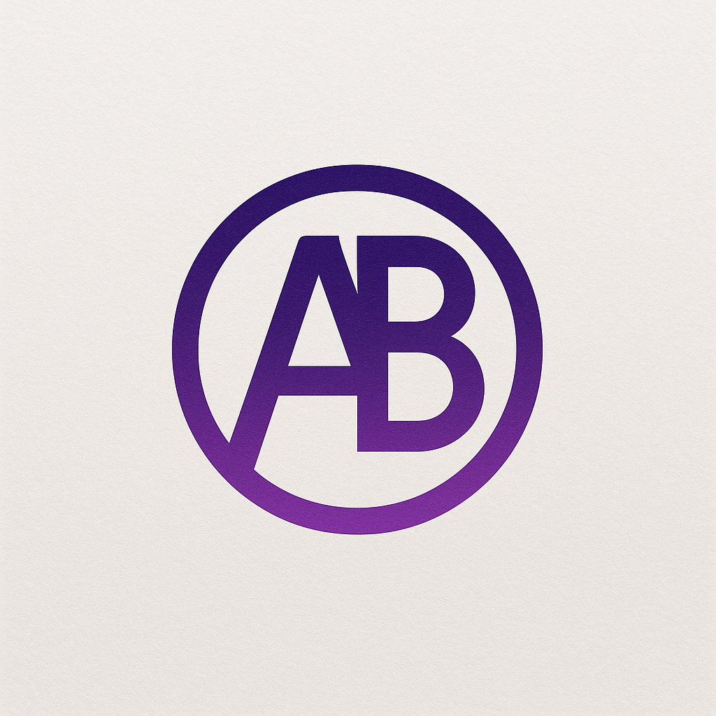 gradient-filled circular monogram lo