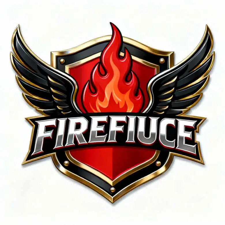 firefighter logo with shieldvv