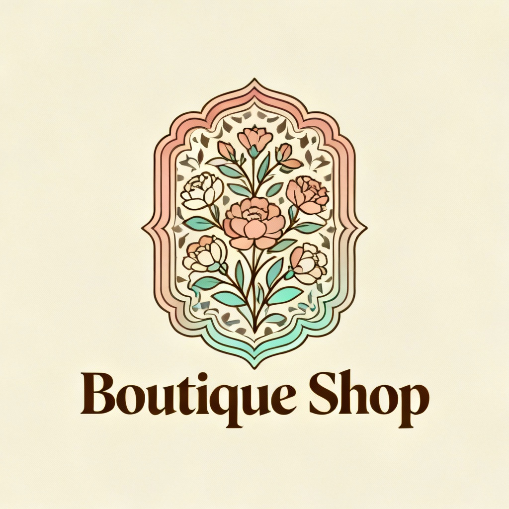 a retro-inspired boutique shop logo