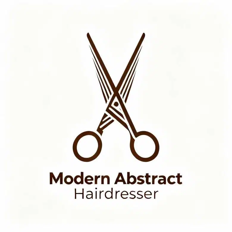 Modern abstract hairdresser logo 03