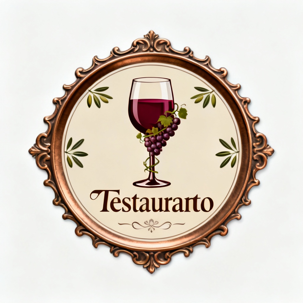 badge-style Italian restaurant logo 333