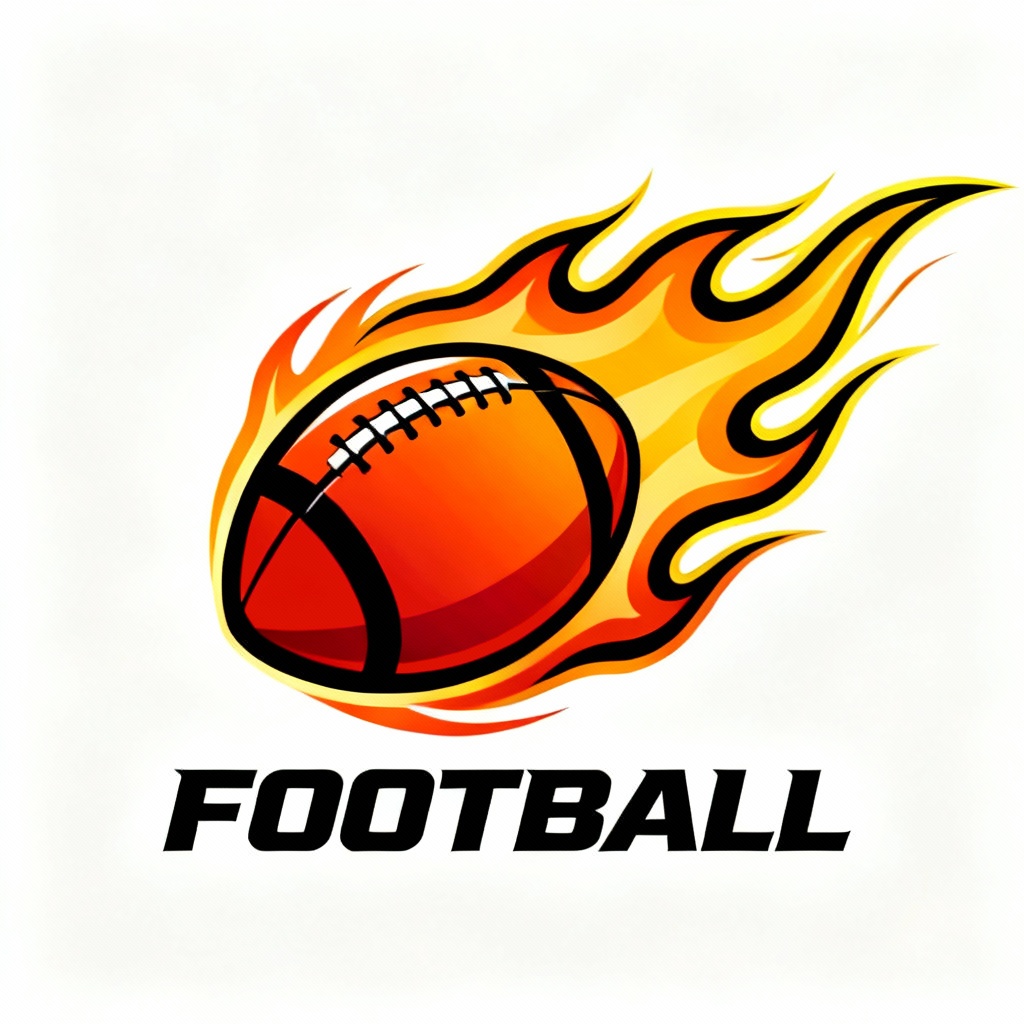 a flaming football logo222