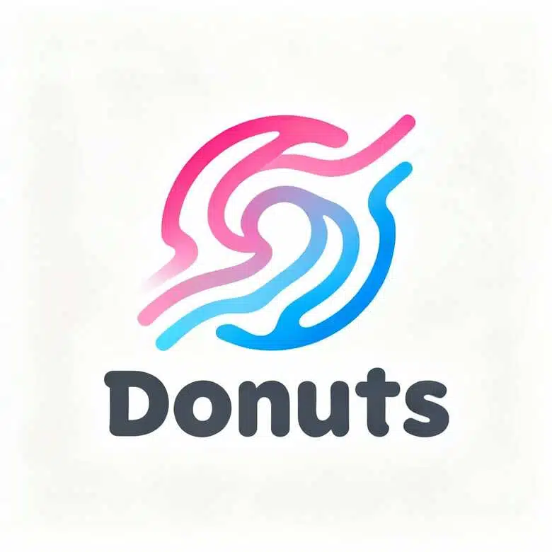 a modern donut logo