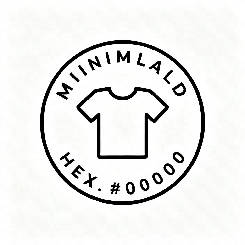 minimalist badge-style clothing logo 