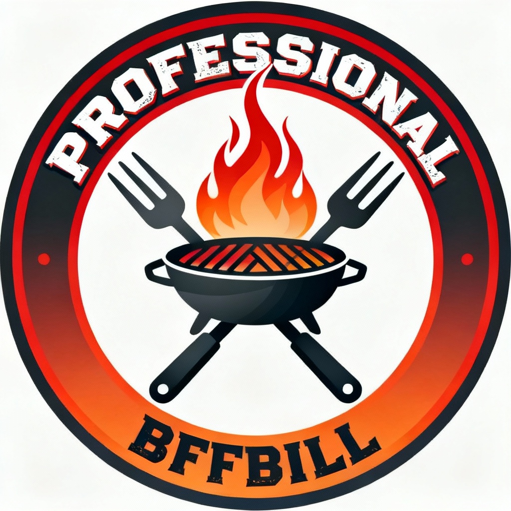  circular BBQ logo with crossed f