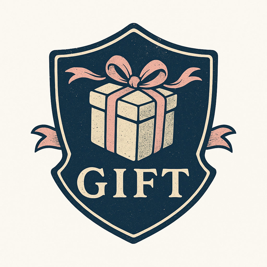 a retro badge gift logo