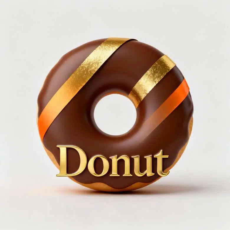 a luxury donut logo