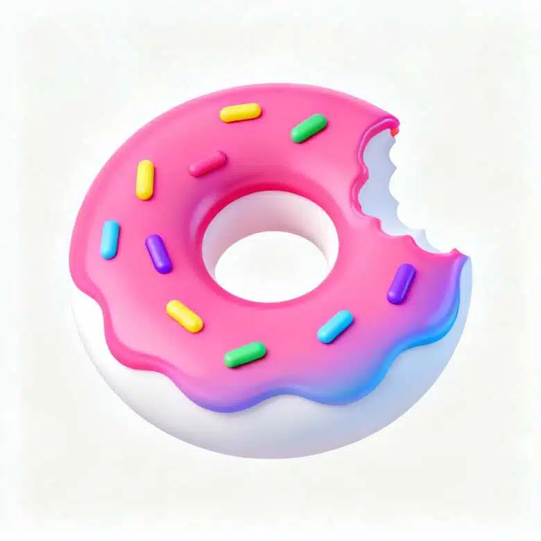 a cute cartoon donut logo 1