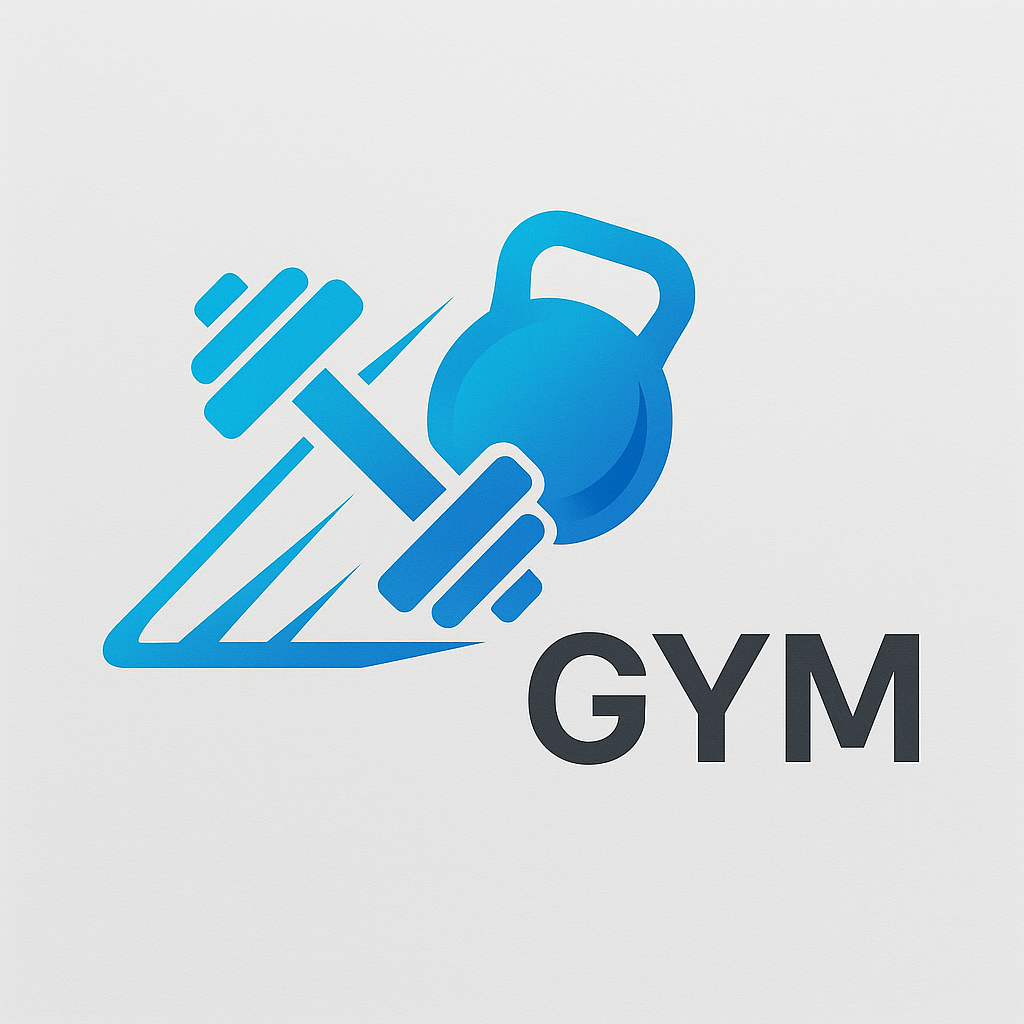 modern flat icon gym logo 1
