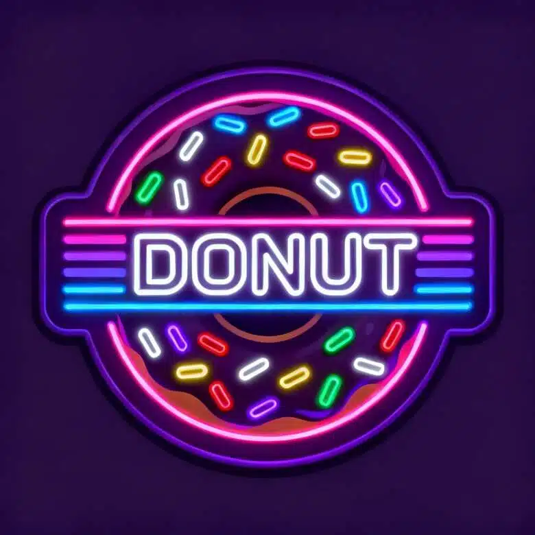 a neon badge donut logo1