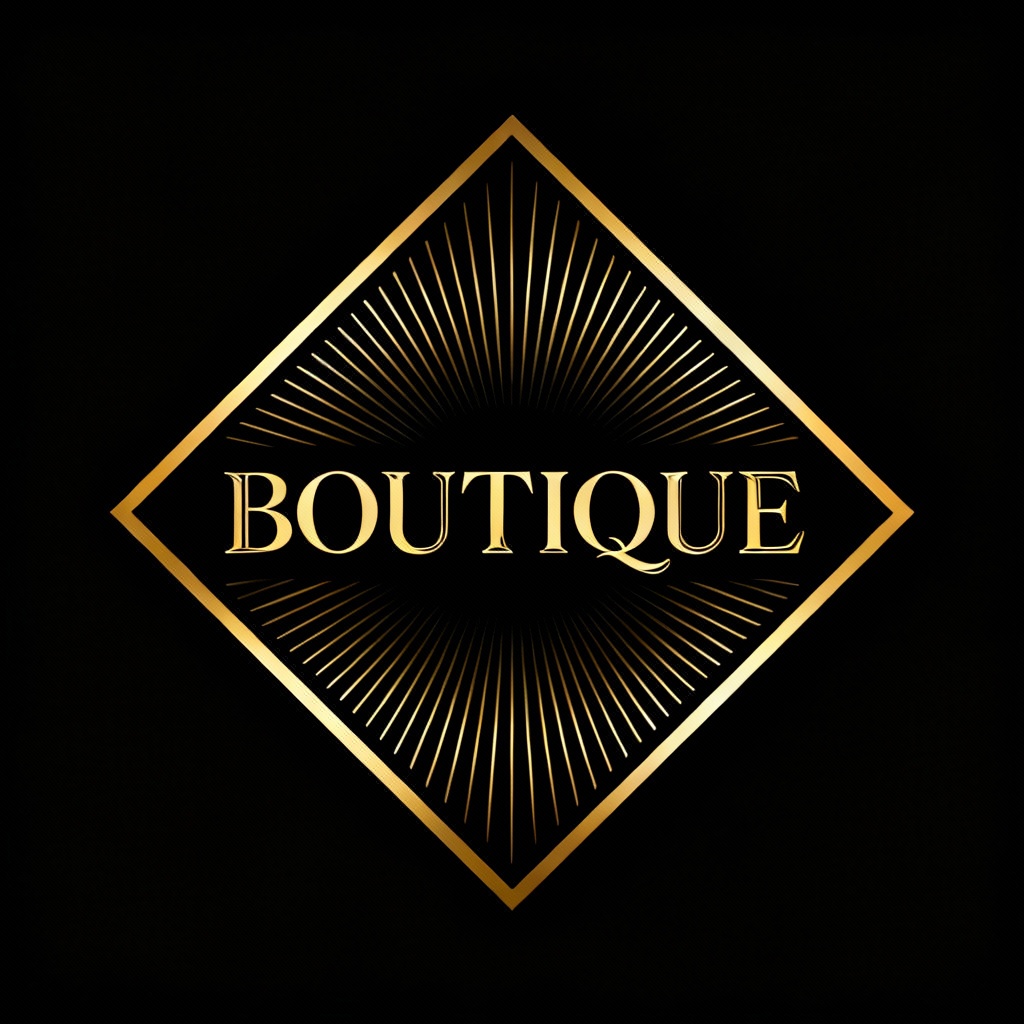 a luxury boutique logo black
