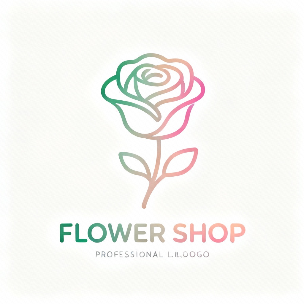 minimalist flower shop logo 1