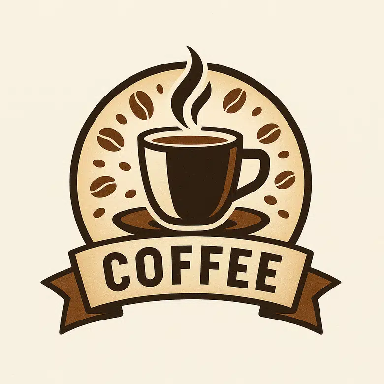 Badge-style coffee logo 01