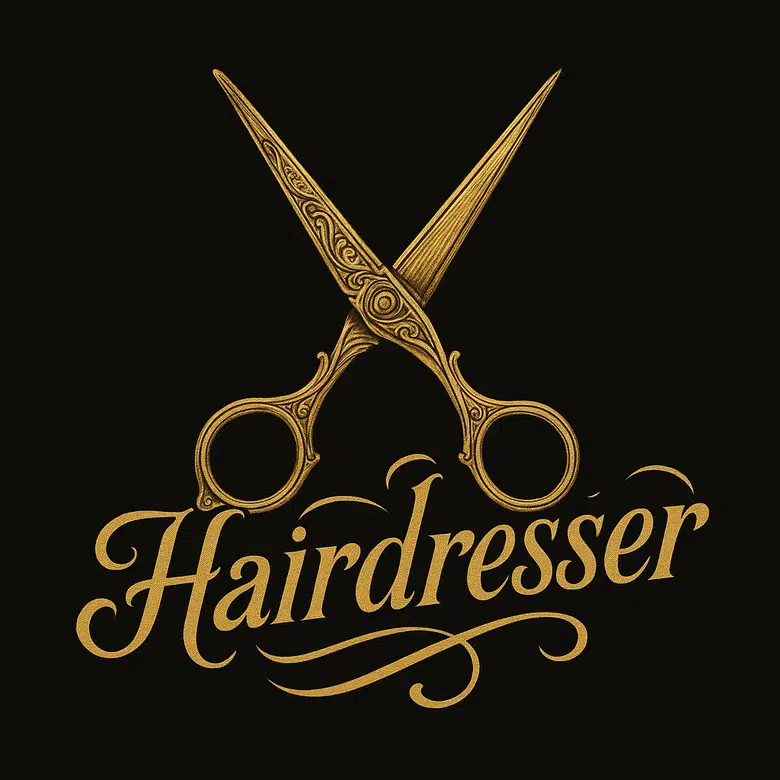Retro emblem hairdresser logo 02