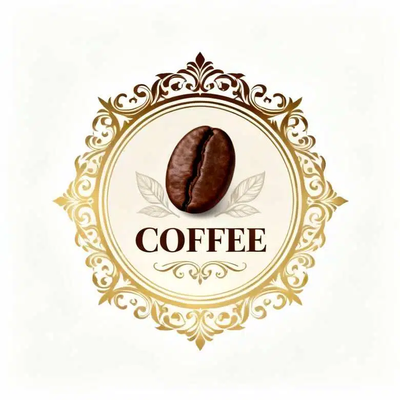 Golden Luxurious Coffee Logo