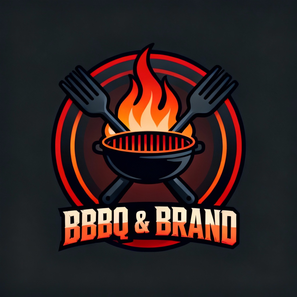 circular BBQ logo with crossed