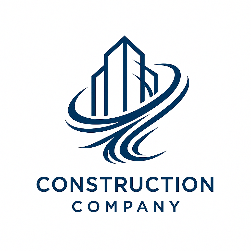  dynamic construction logo with swooshing 1