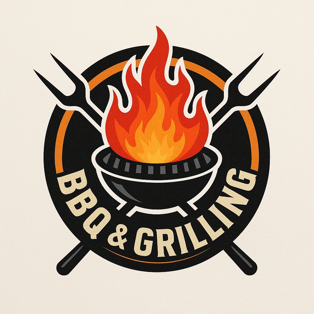 a circular BBQ logo 
